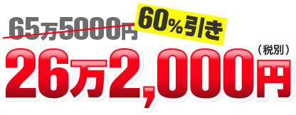 コミコミ価格 262,000円(税別)